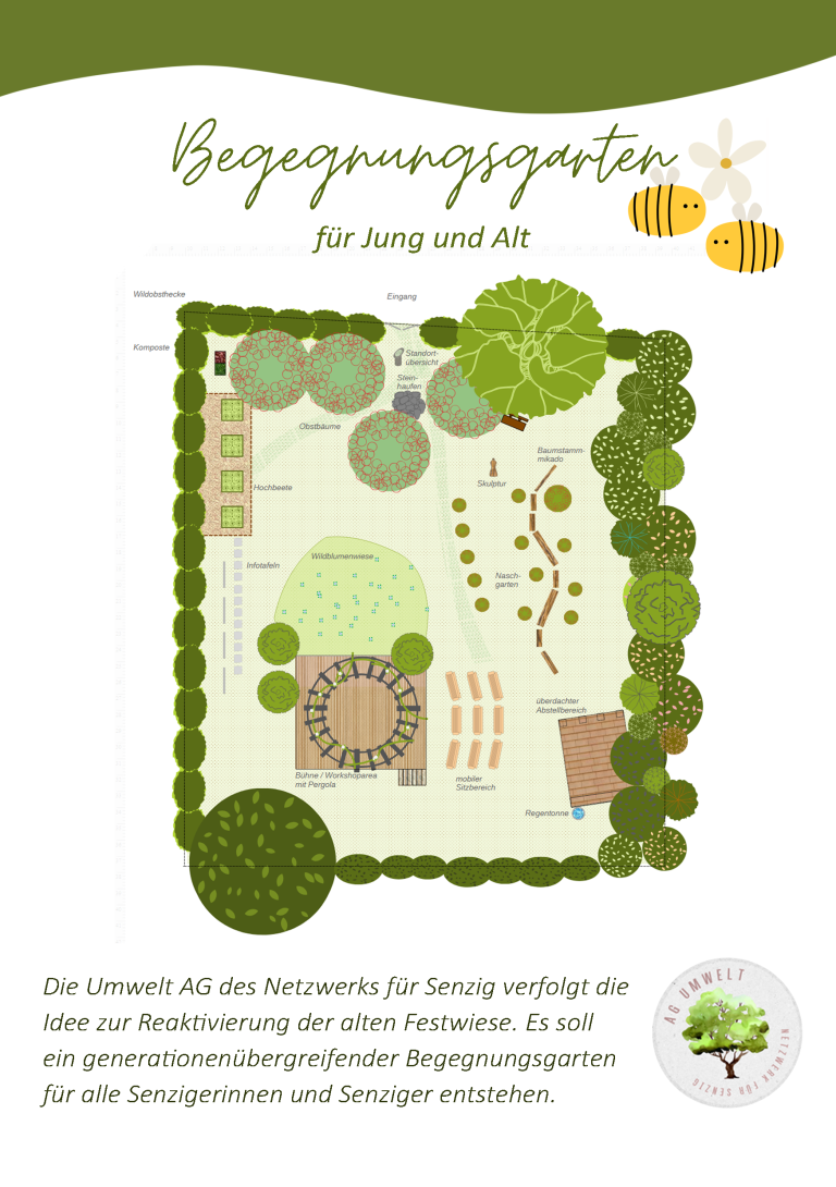 Flyer Begegnungsgarten für Jung und Alt